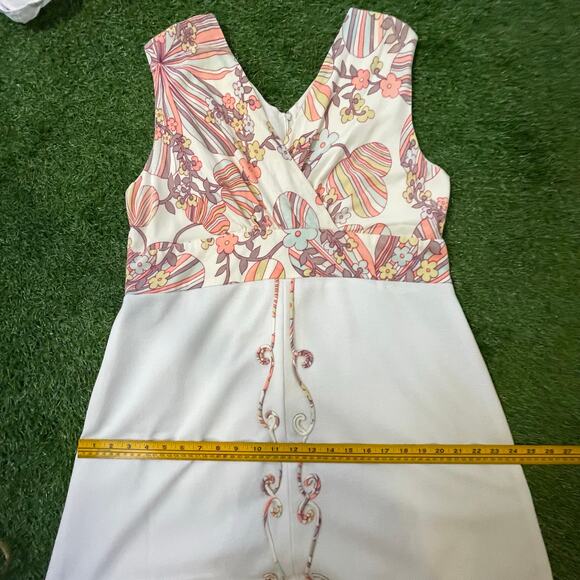 Volup Vintage Pastel Psychedelic Handmade Maxi Dress XL - Picture 8 of 9